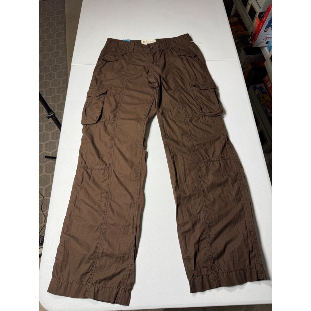 Gap Surplus Brown Cargo Pants Womens 6 Straight Leg Utility Multi Pocket Outdoor
